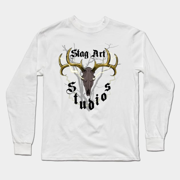 Stag Art Studios logo (original) Long Sleeve T-Shirt by StagArtStudios